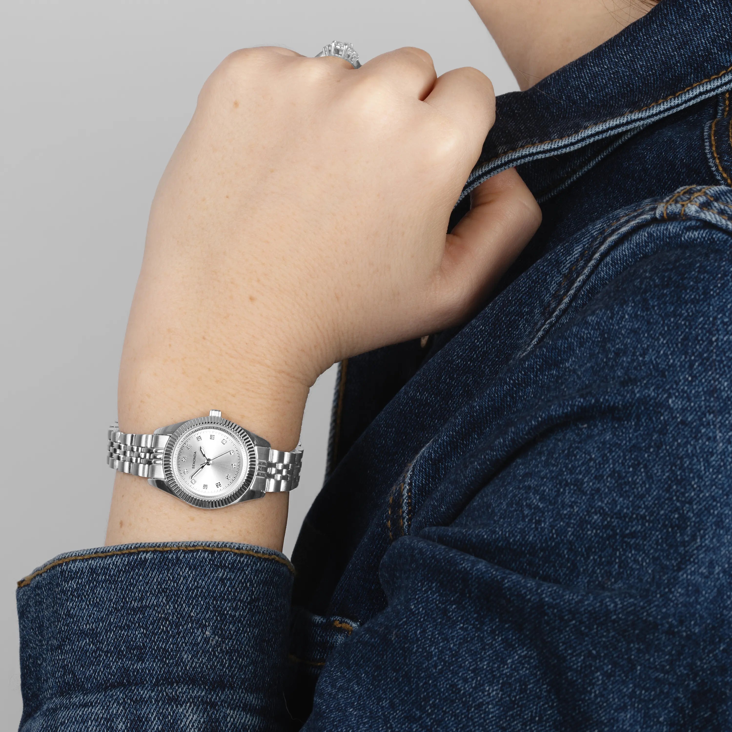Sekonda Francis Ladies Watch | Silver Alloy Case & Stainless Steel Bracelet with Silver Dial | 40689