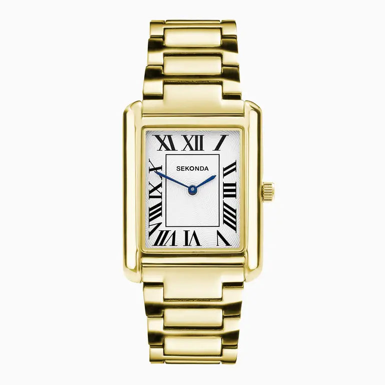 Sekonda Clement Men's Watch | Gold Alloy Case & Bracelet with White Dial