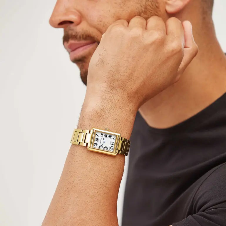 Sekonda Clement Men's Watch | Gold Alloy Case & Bracelet with White Dial