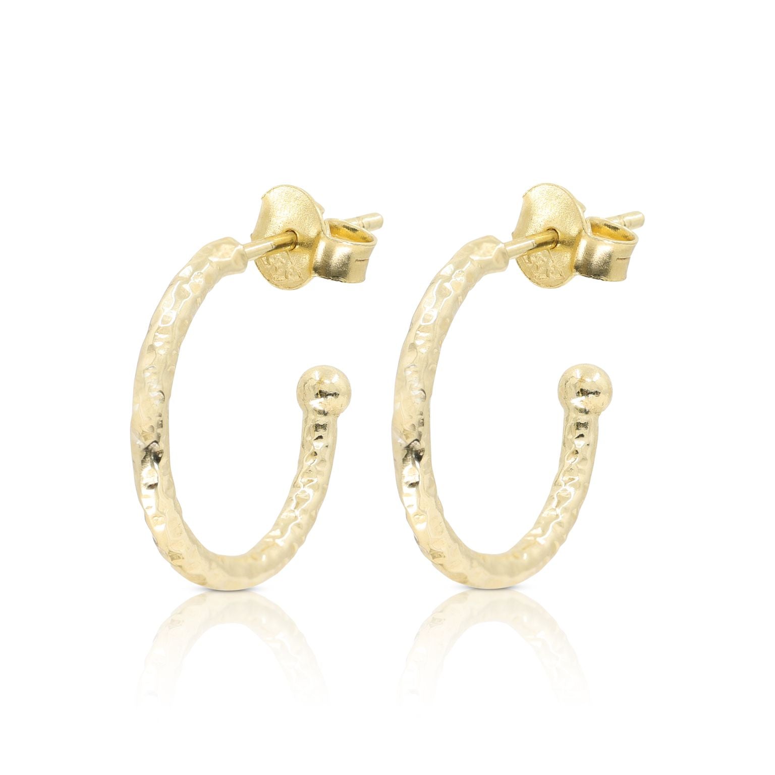 Toni May Textured Gold Hoops