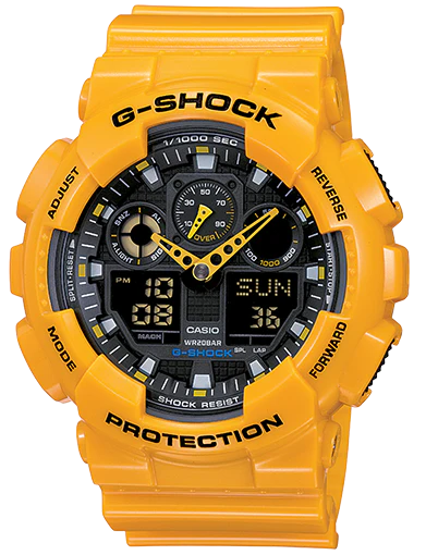 G-Shock Yellow Resin Analog and Digital Watch