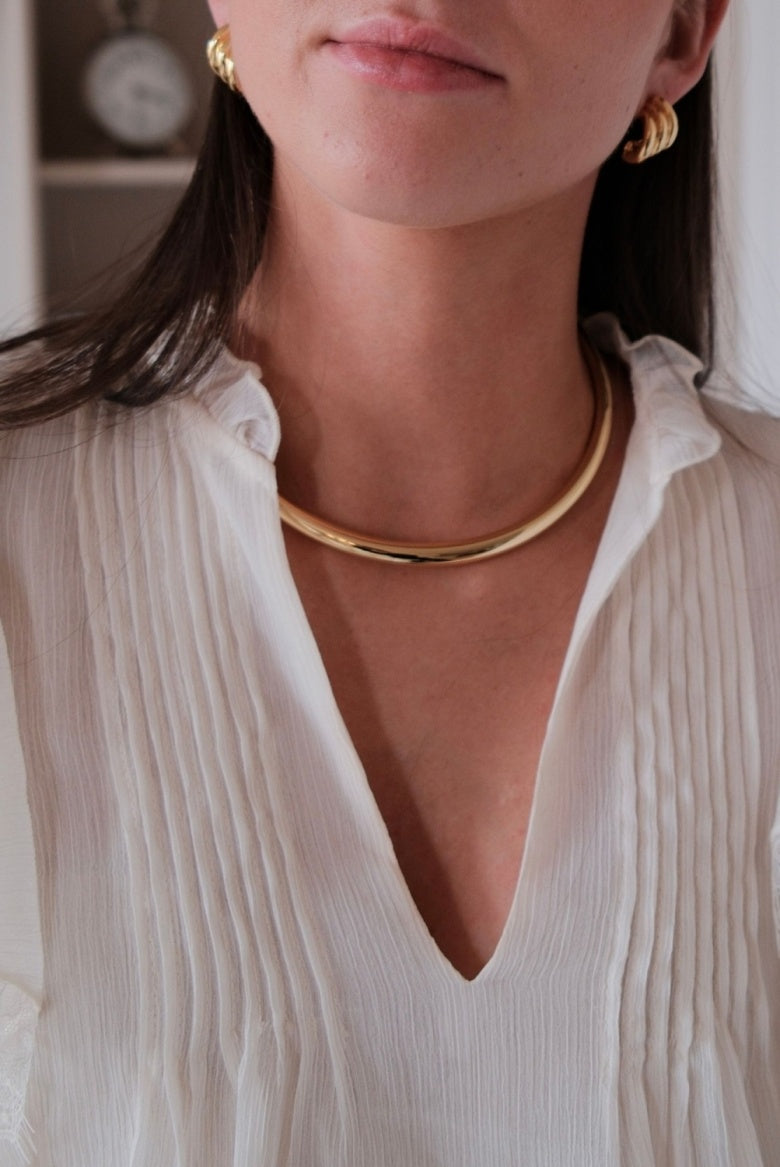 Zafino Meika Cuff Necklace Gold