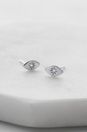 Zafino Evil Eye Stud Silver