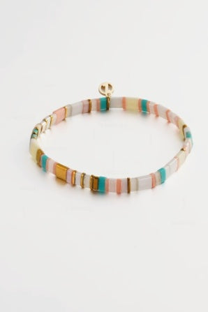 Zafino Tile Bracelet - Aqua/Pink