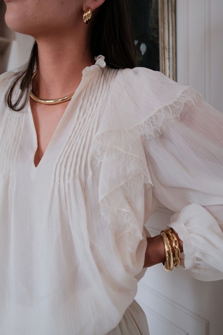 Zafino Meika Cuff Necklace Gold