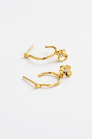 Zafino Fleur Hoop Gold