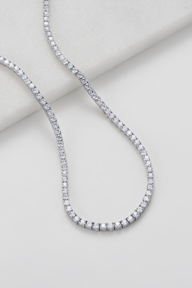 Zafino Dani Tennis Necklace Silver 40cm