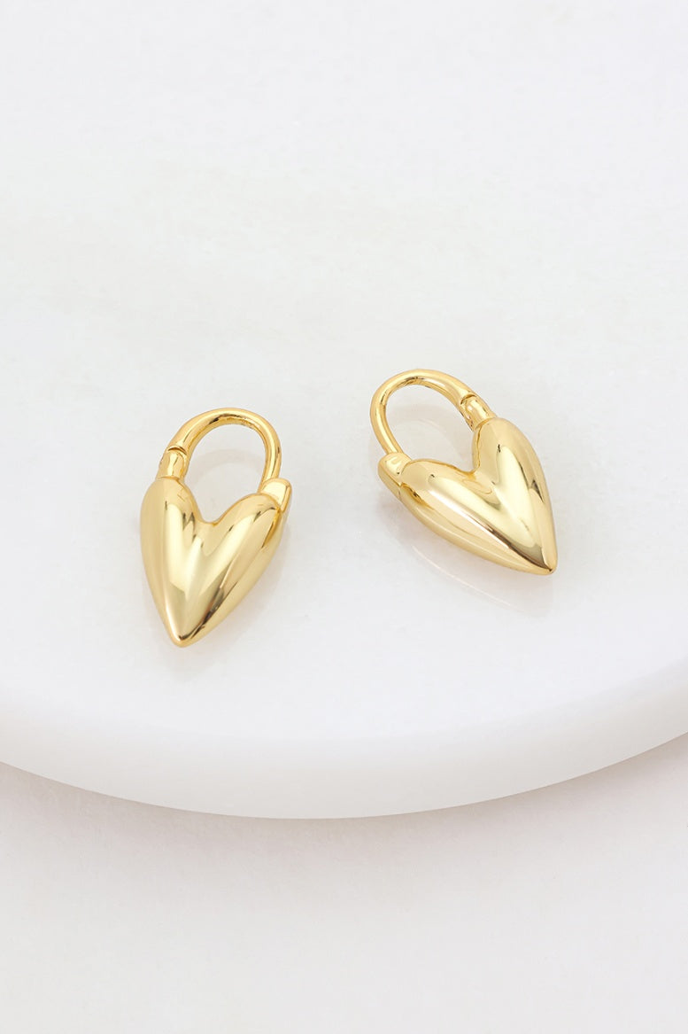 Zafino Jess Heart Hoop Gold