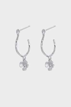 Zafino Fleur Hoop Silver