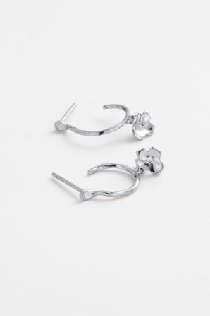 Zafino Fleur Hoop Silver