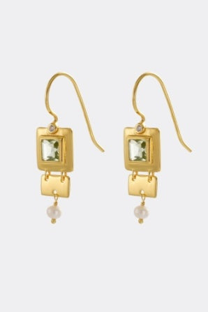 Zafino Tania Earring- Green Amethyst