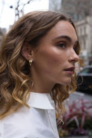 Zafino Jess Heart Hoop Gold