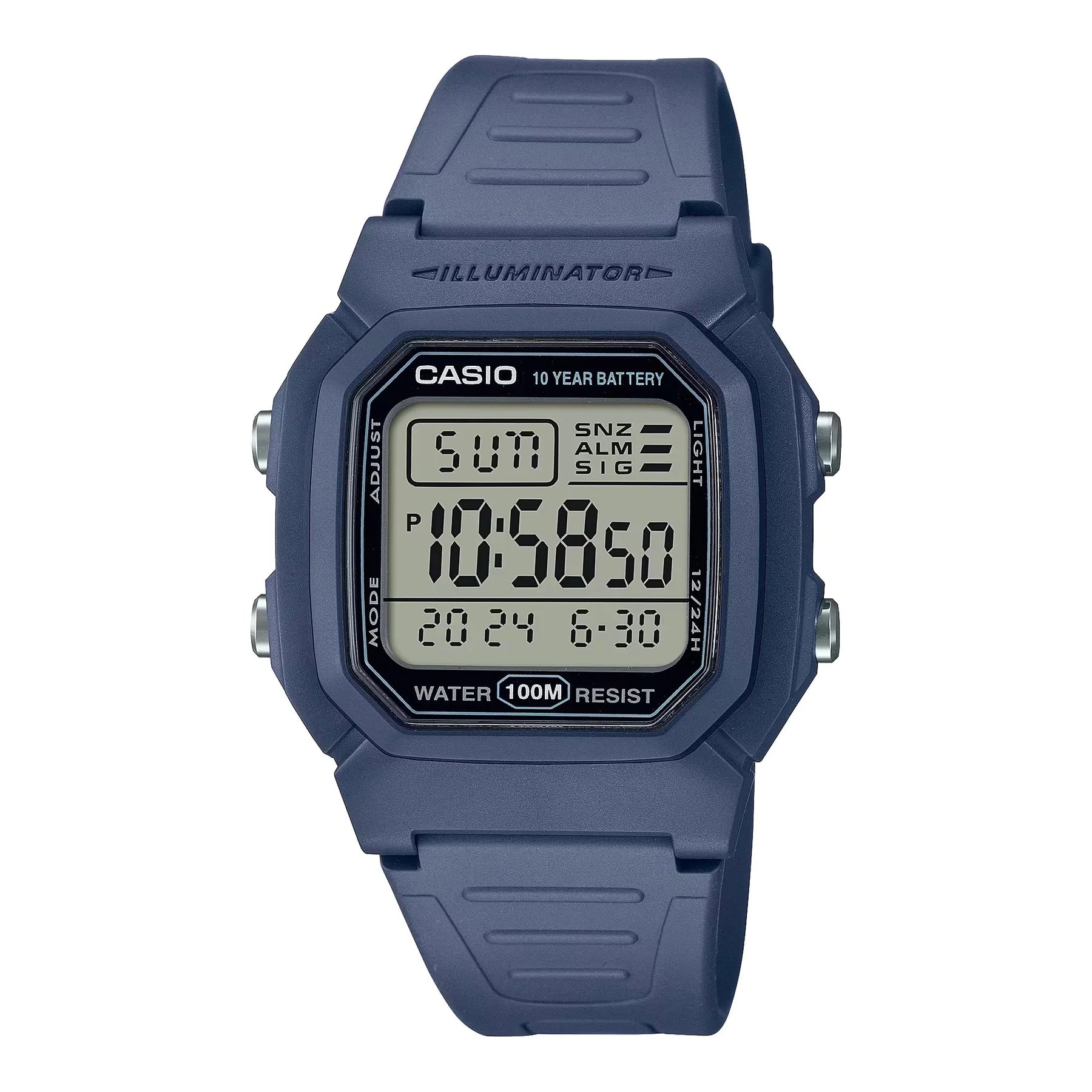 Casio Gents Digital Utility Colour Blue W800H-2A Watch