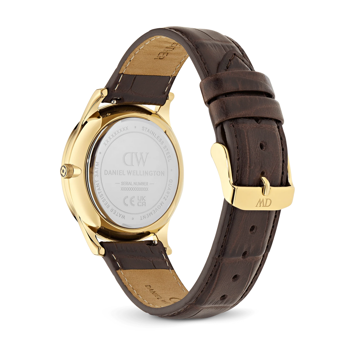 Daniel Wellington Pathfinder GMT Brown-Croc Green Gold