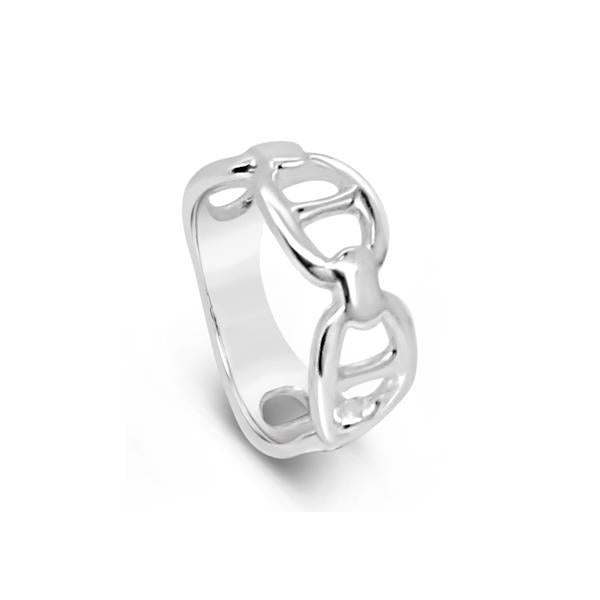 Sterling Silver Anchor Link Ring