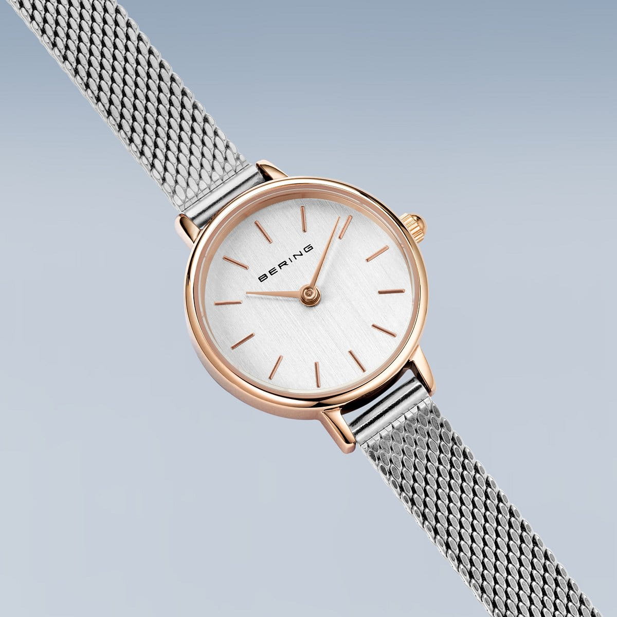 Bering Classic Rose Gold Siver Dial 26mm Watch