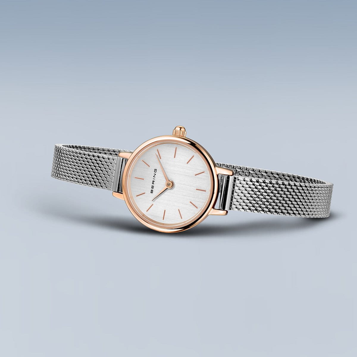 Bering Classic Rose Gold Siver Dial 26mm Watch