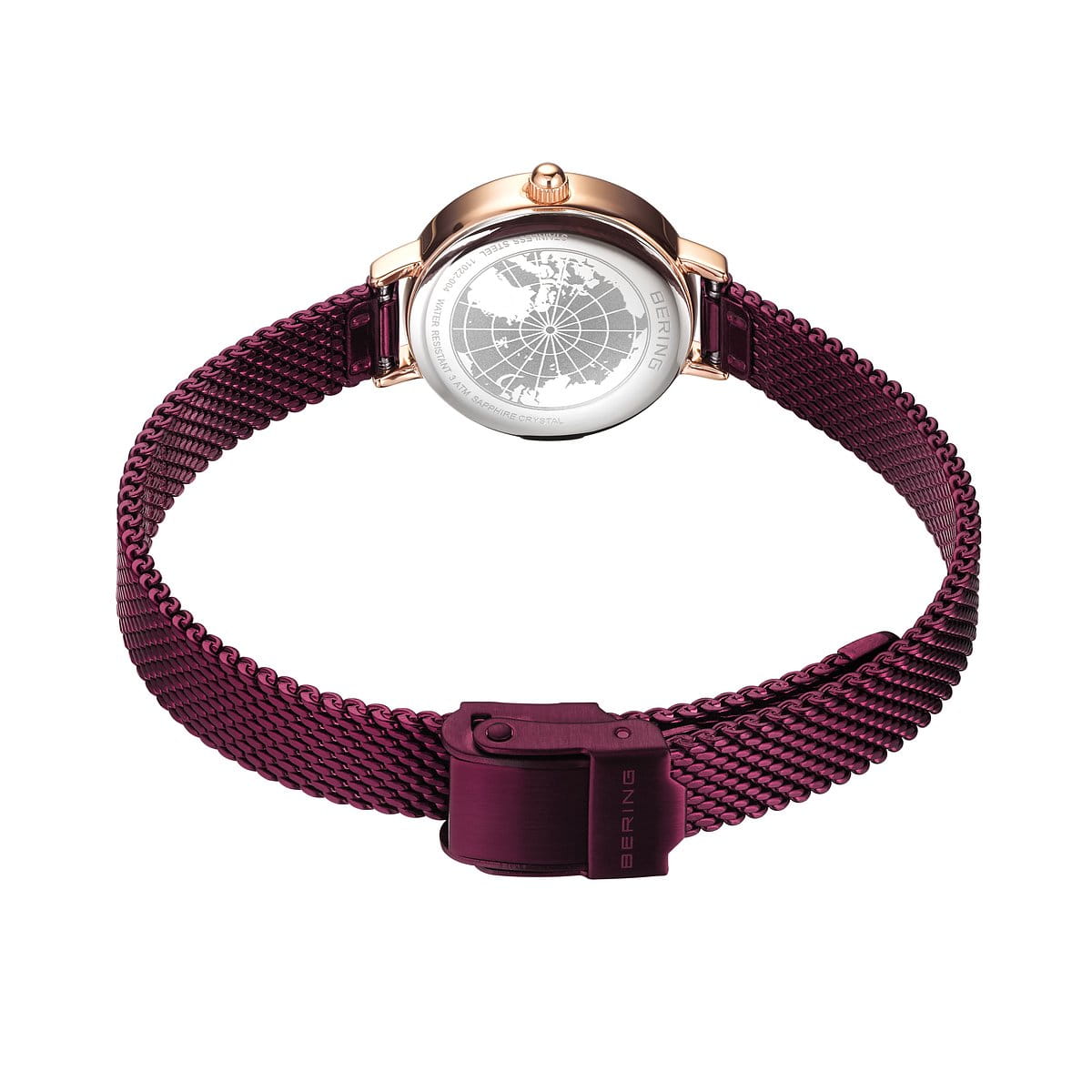Bering Classic Purple Lights Rose Gold 26mm Watch