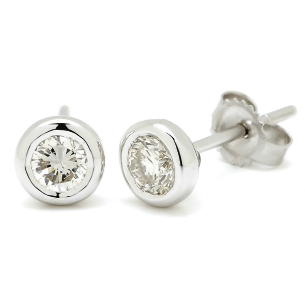 18ct White Gold 0.05ct TDW Diamond Earrings