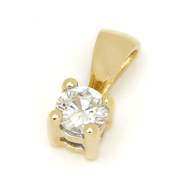 18ct Yellow Gold 0.08ct TDW Diamond Pendant