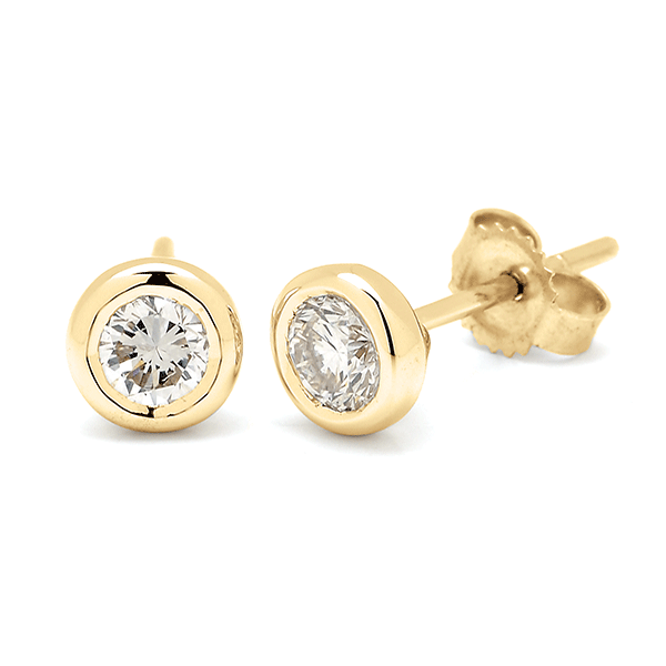 18ct Yellow Gold 0.60ct TDW Diamond Earrings