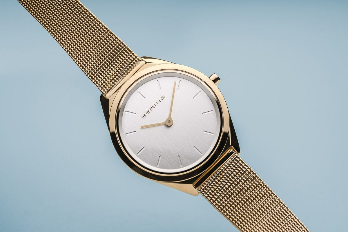 Bering Ultra Slim Polished Gold Watch