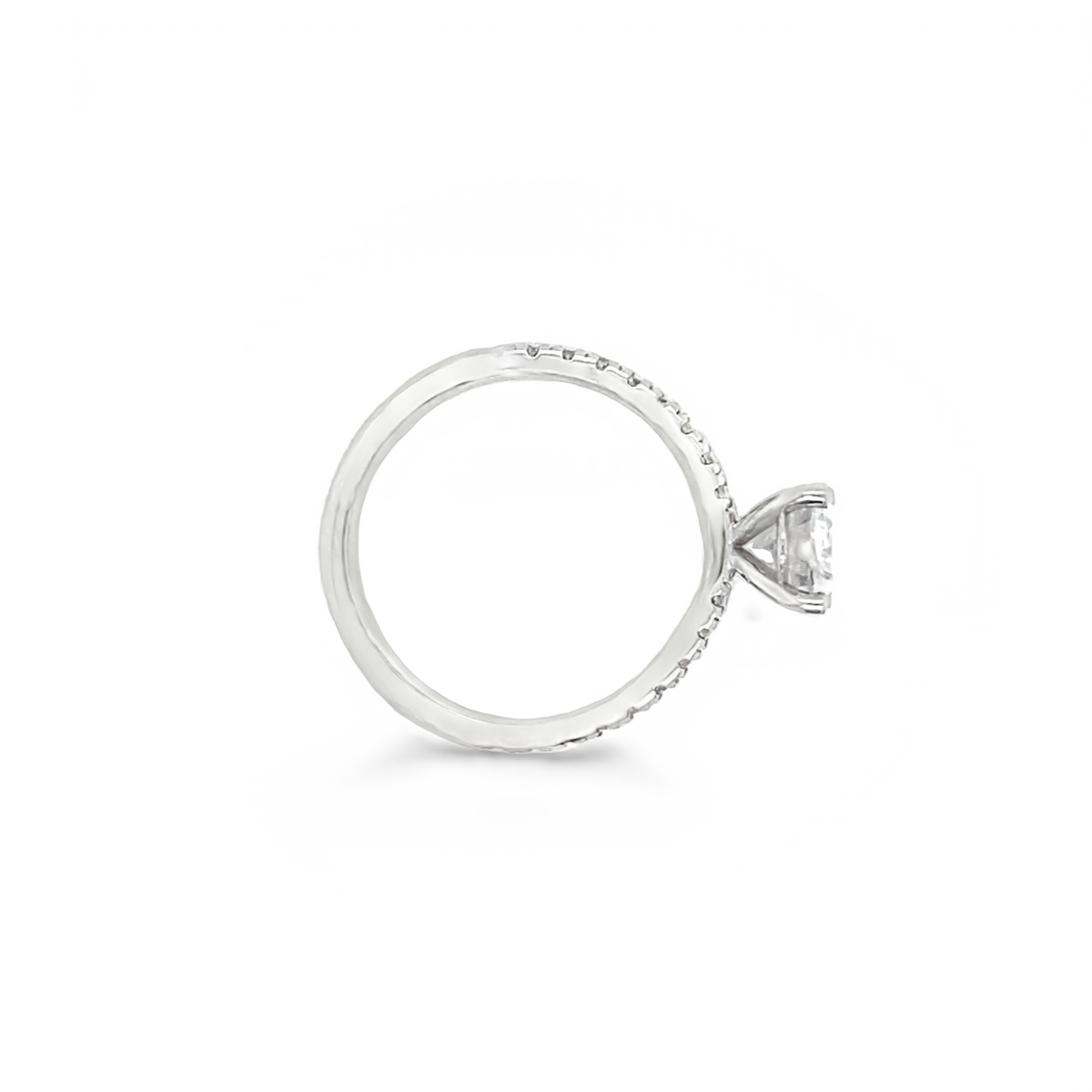 18ct White Gold Oval Lab Diamond Ring