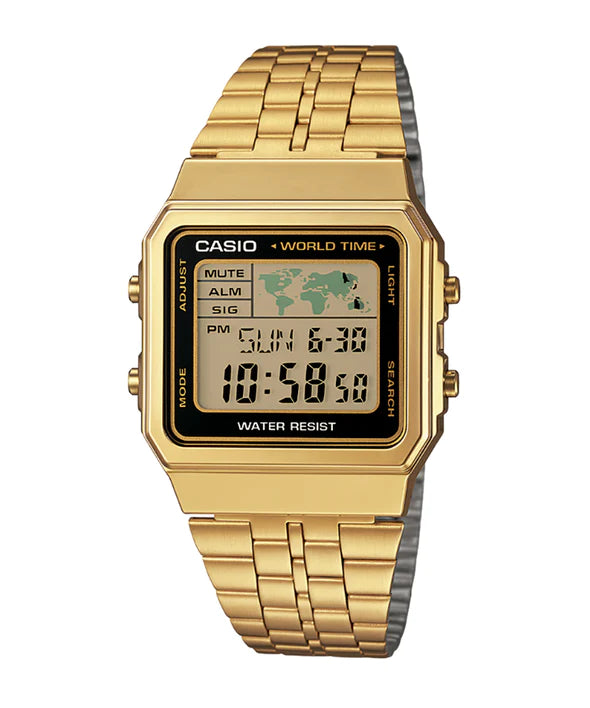 Casio Gold and Black Vintage Watch