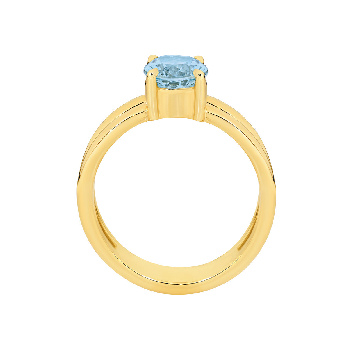 9ct Yellow Gold Aquamarine Ring