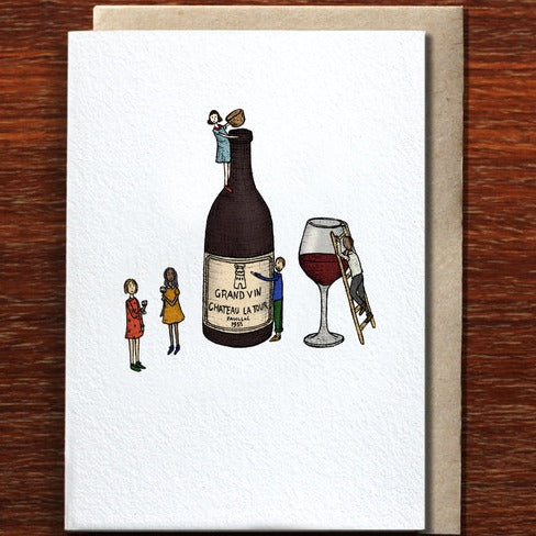 The Nonsense Maker Wine Time - Greeting Card