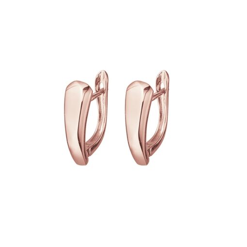 Rose Gold Smooth Dome French Clip Earrings
