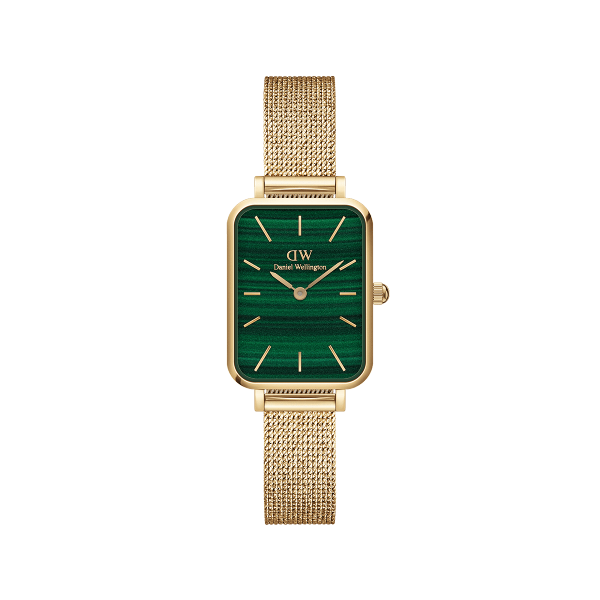 Daniel Wellington Quadro 20X26 Pressed Evergold Gold & Green Watch