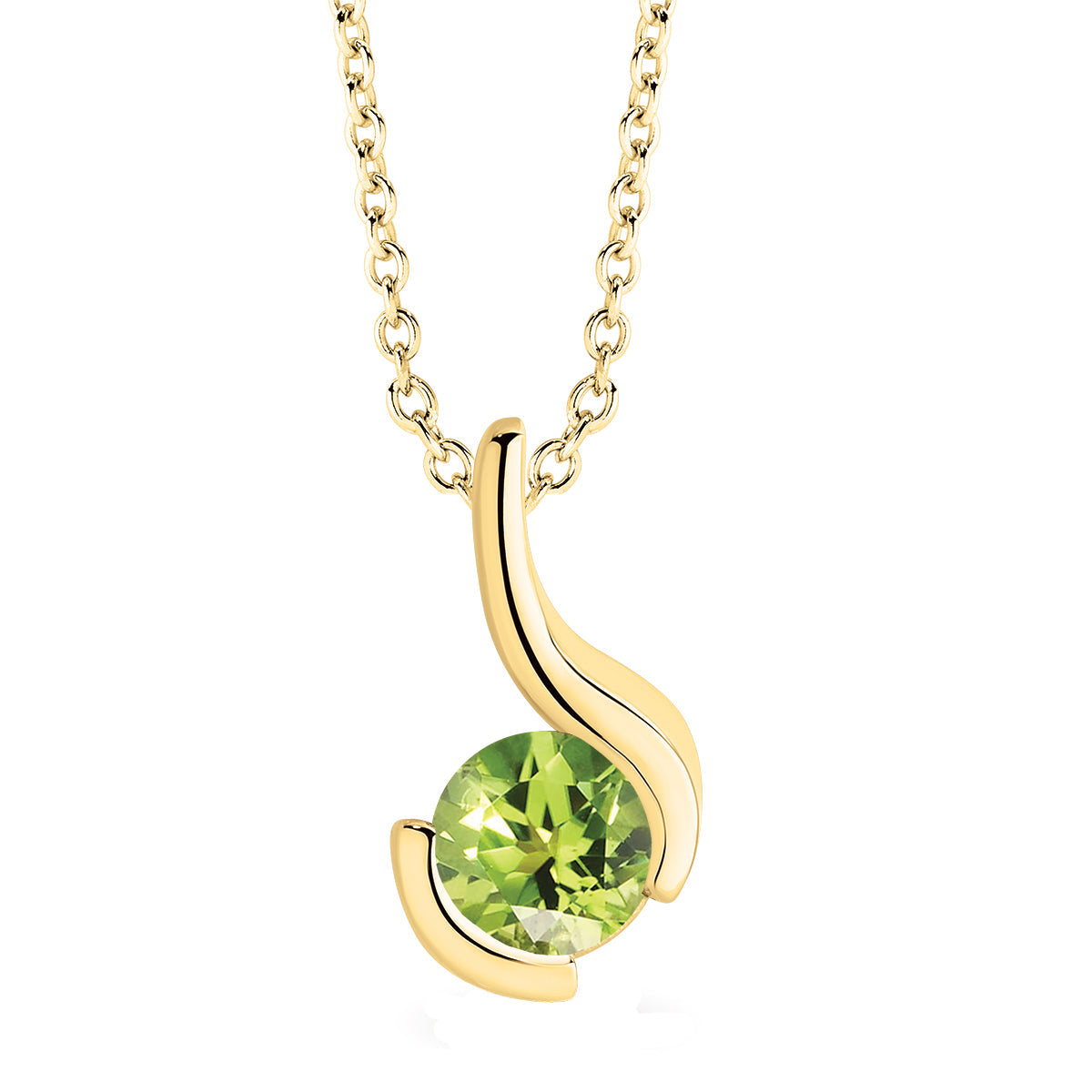 Gold on sale peridot pendant