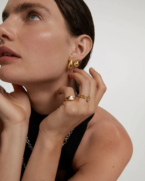 PdPaola Gold Sugar Earrings