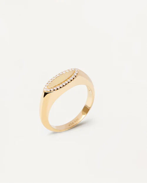 PdPaola Gold Lace Stamp Ring