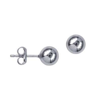 Sterling Silver 3mm - 8mm Heavy Ball Stud Earrings