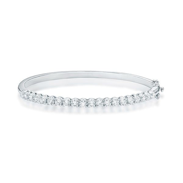 Sterling Silver Cz Claw Set Bangle