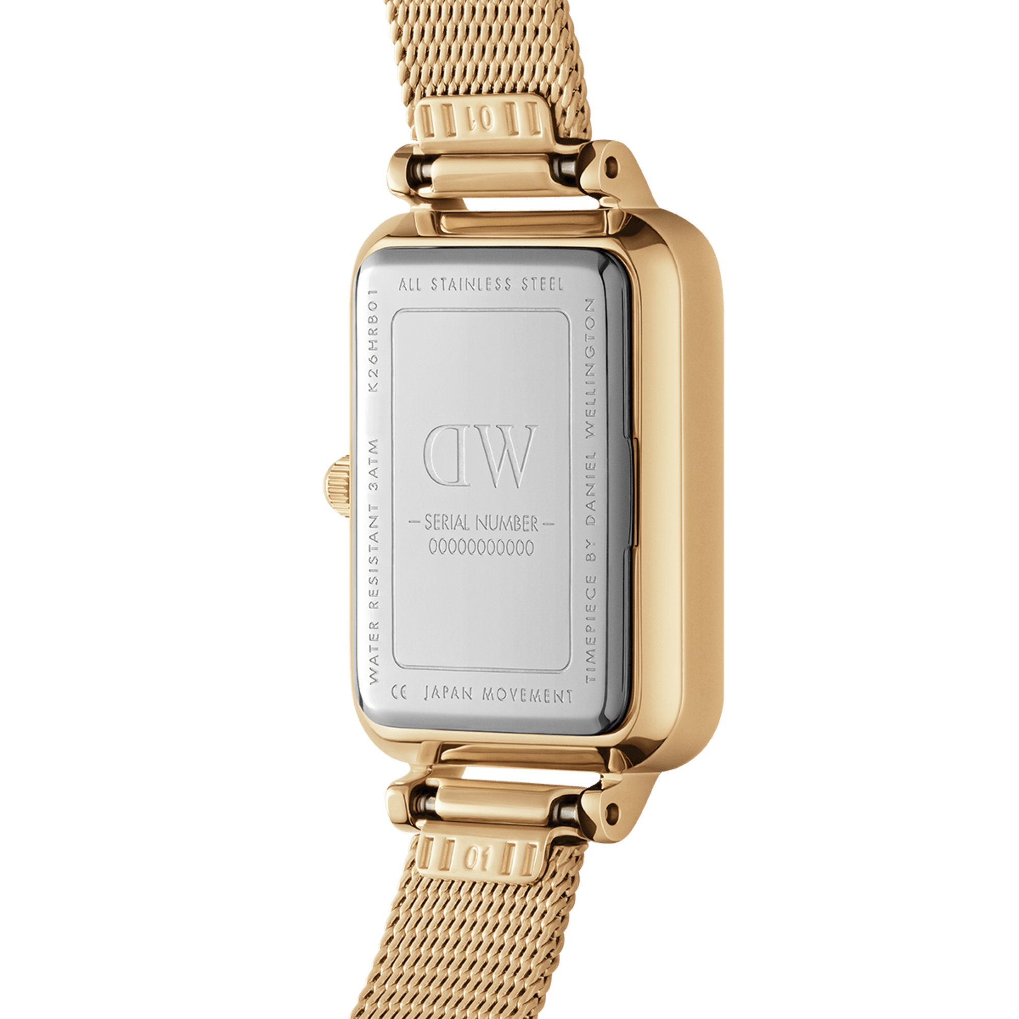 Daniel Wellington Quadro 20X26 Pressed Evergold Gold & Green Watch