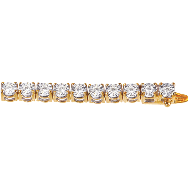 9ct Yellow Gold 0.74ct TDW Diamond Bracelet