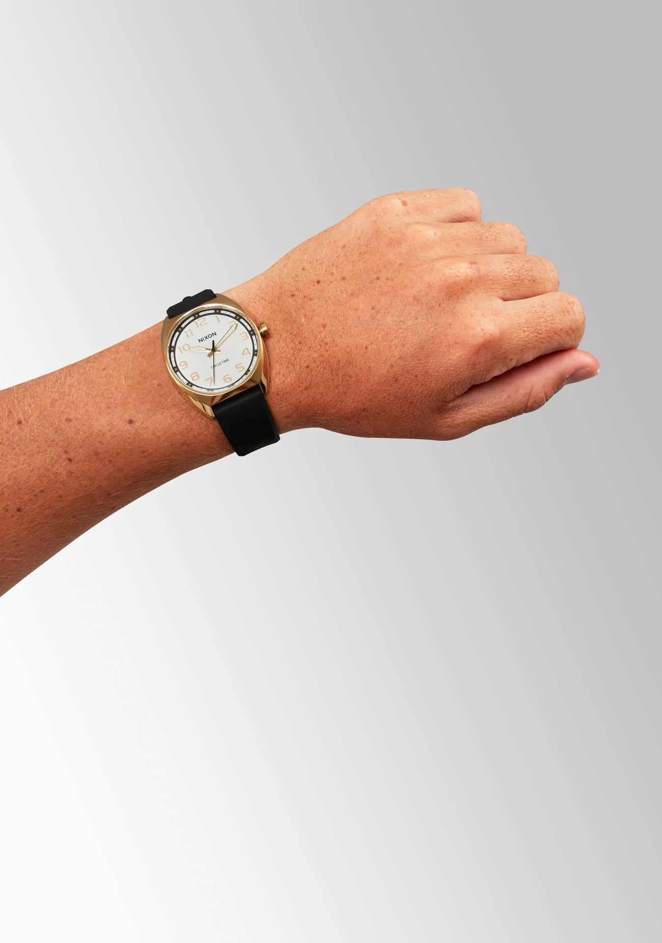 Nixon 38mm Mullet Light Gold and White Watch