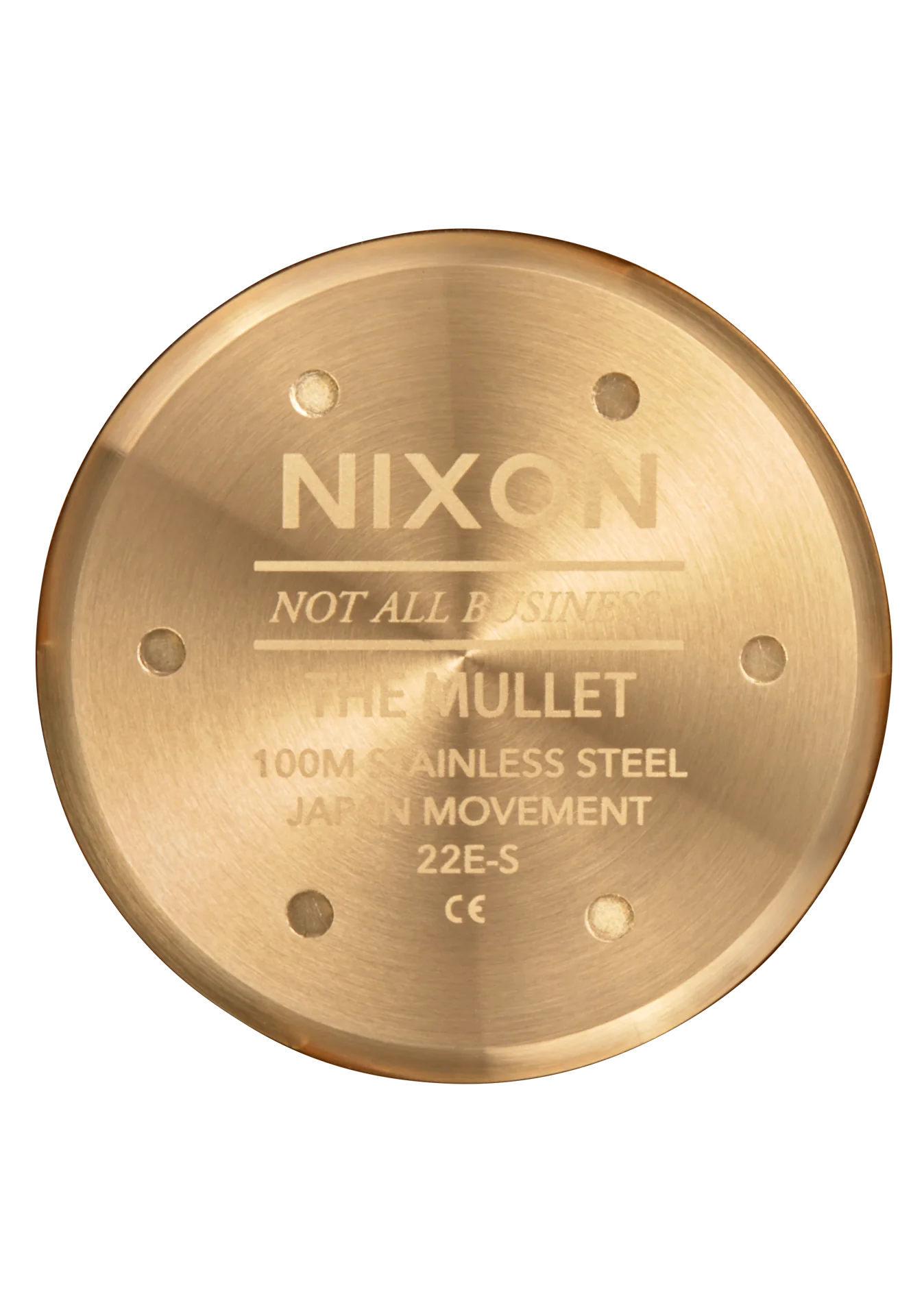 Nixon 38mm 'Mullet' Light Gold and White Watch