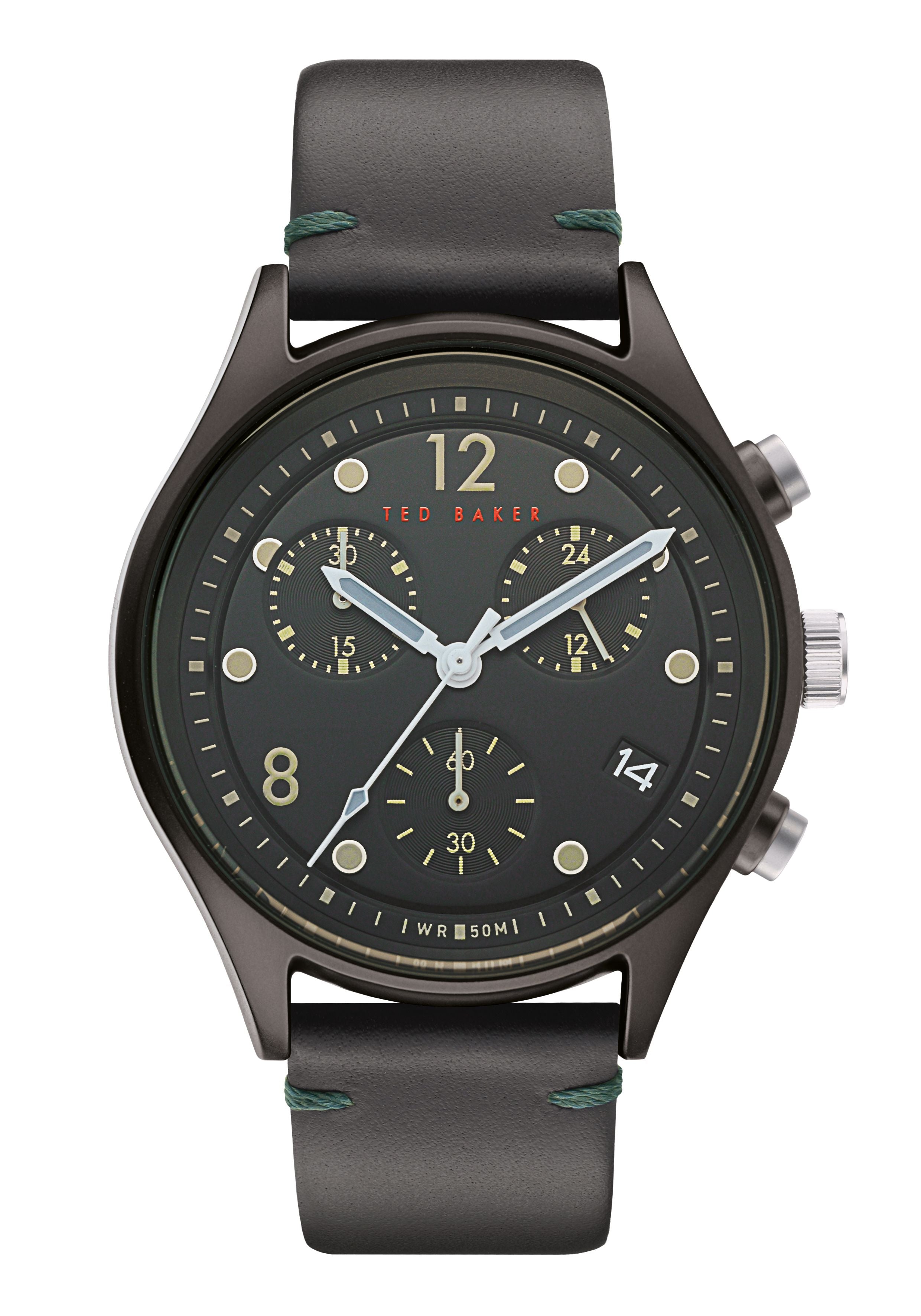 Ted Baker Beleeni Chronograph Black Leather Watch