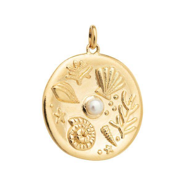 By The Sea Coin 18k gold plated