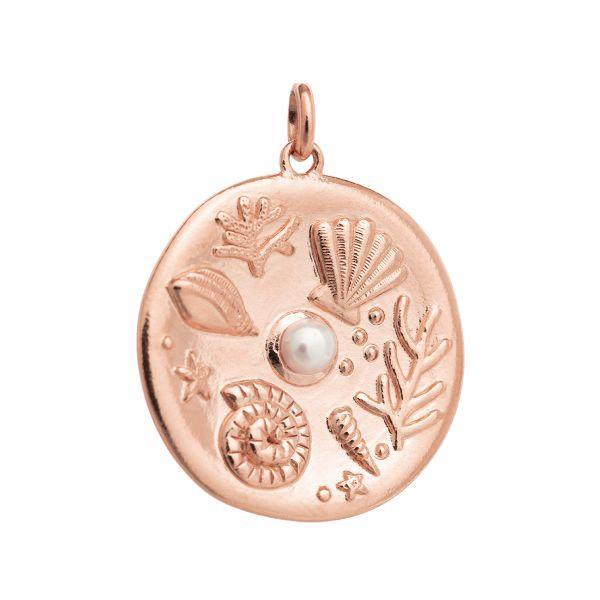 By The Sea Coin 18k rose gold plated