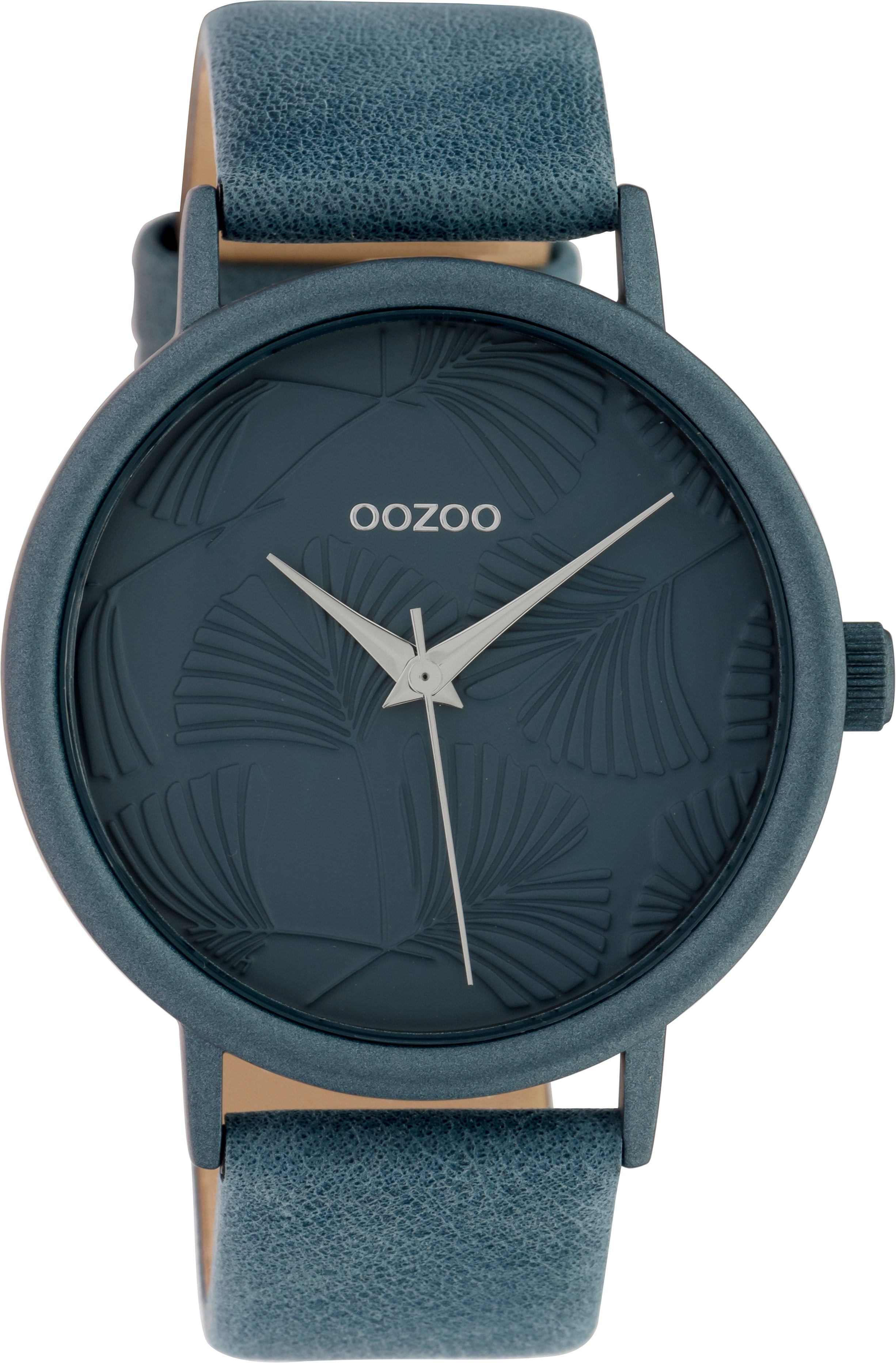 OOZOO 42mm Marine Blue Leather Watch