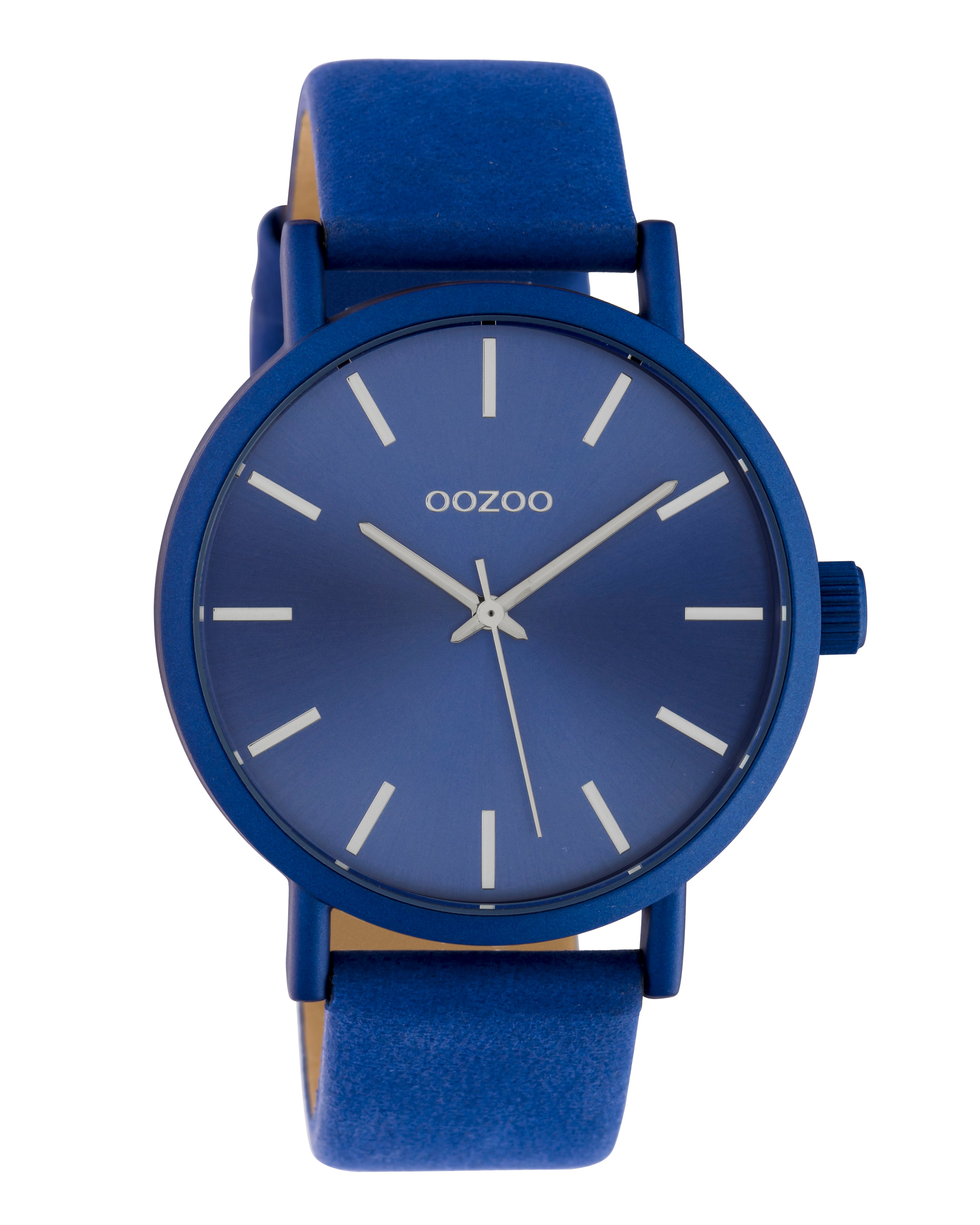 OOZOO 42mm Galaxy Blue Leather Watch