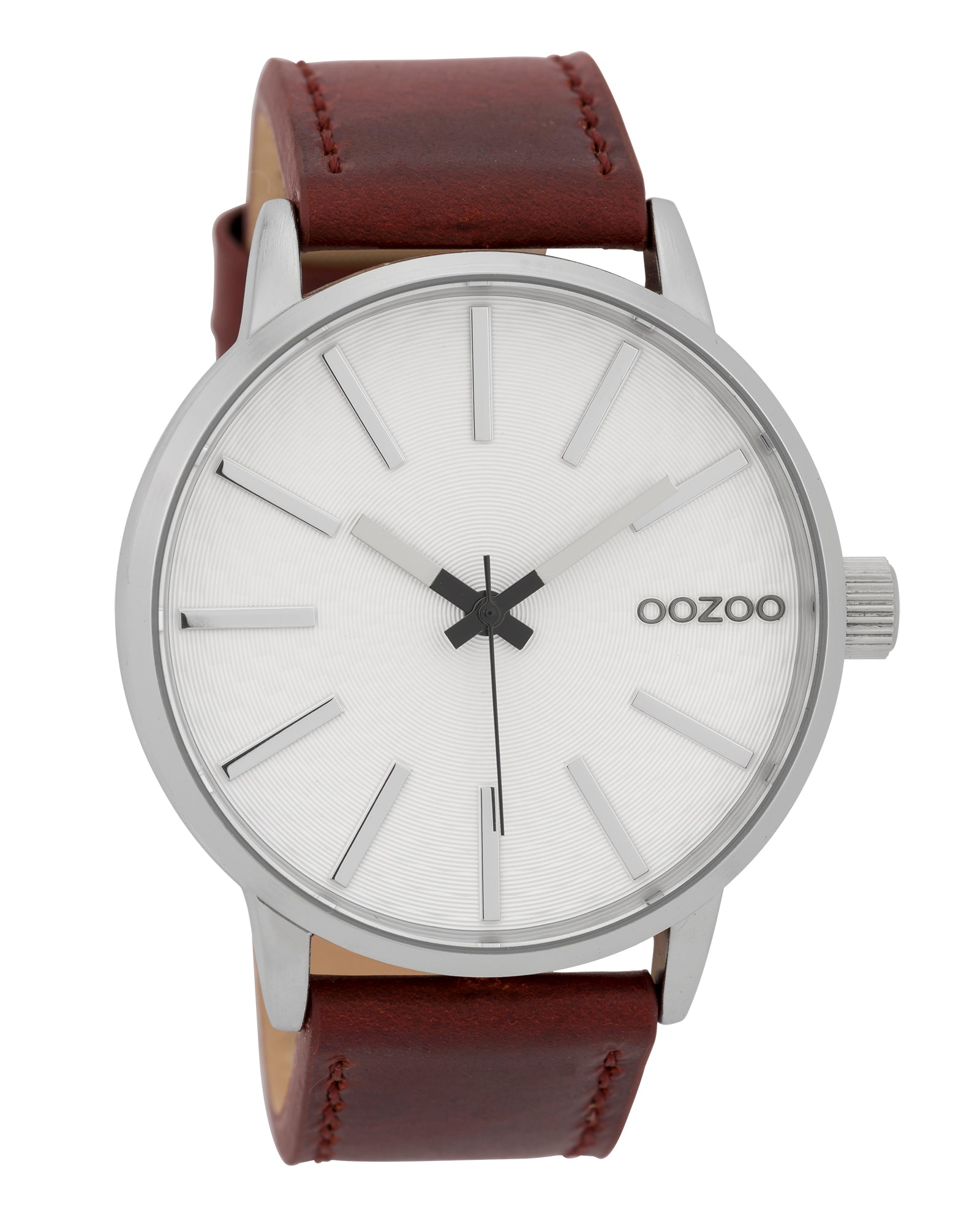 OOZOO 45mm Brown Leather Watch