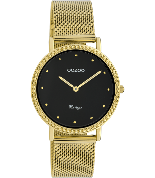 OOZOO Vintage Yellow and Black Mesh Watch