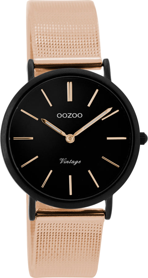 OOZOO 32mm Vintage Style Two Tone Mesh Watch