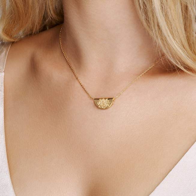 By Charlotte Gold Lotus Short Necklace
